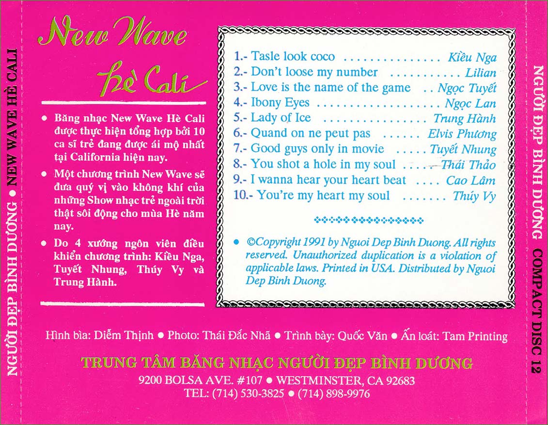 Bộ 08CD đại hội ca nhạc New Wave