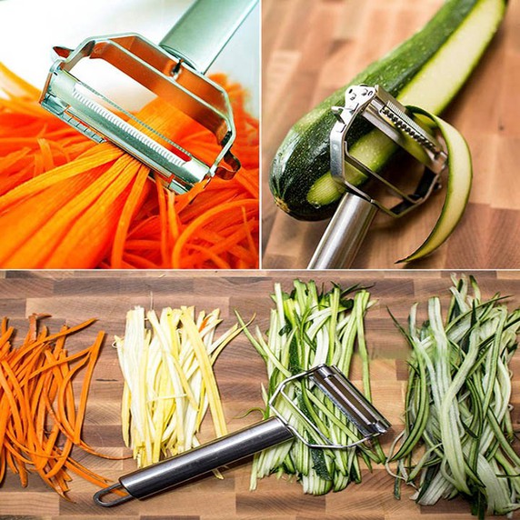 Dao bào sợi rau củ quả bằng inox siêu bén cầm chắc tay. Dao bào sợi inox