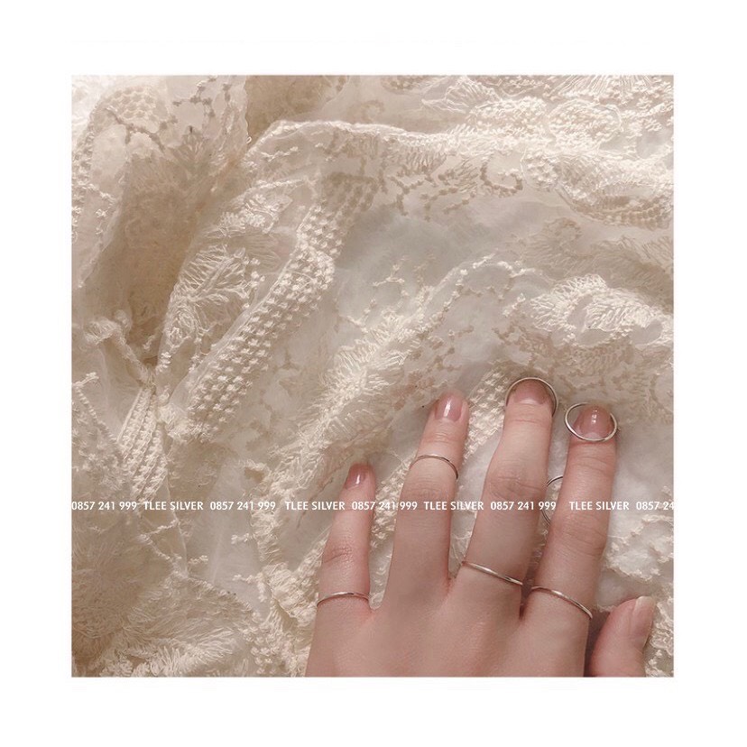 Nhẫn bạc Tlee, nhẫn tròn trơn basic cá tinh, đơn giản - TleeJewelry NN030