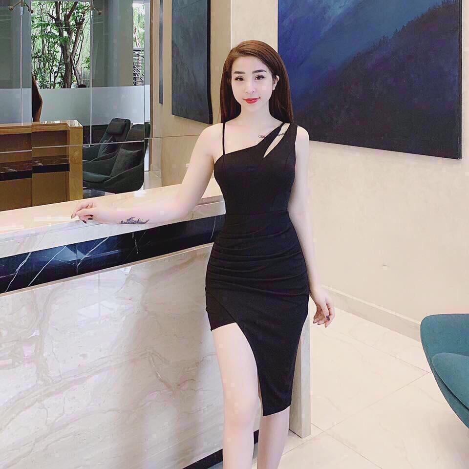 [HCM]Đầm body xẻ  giữa -HT