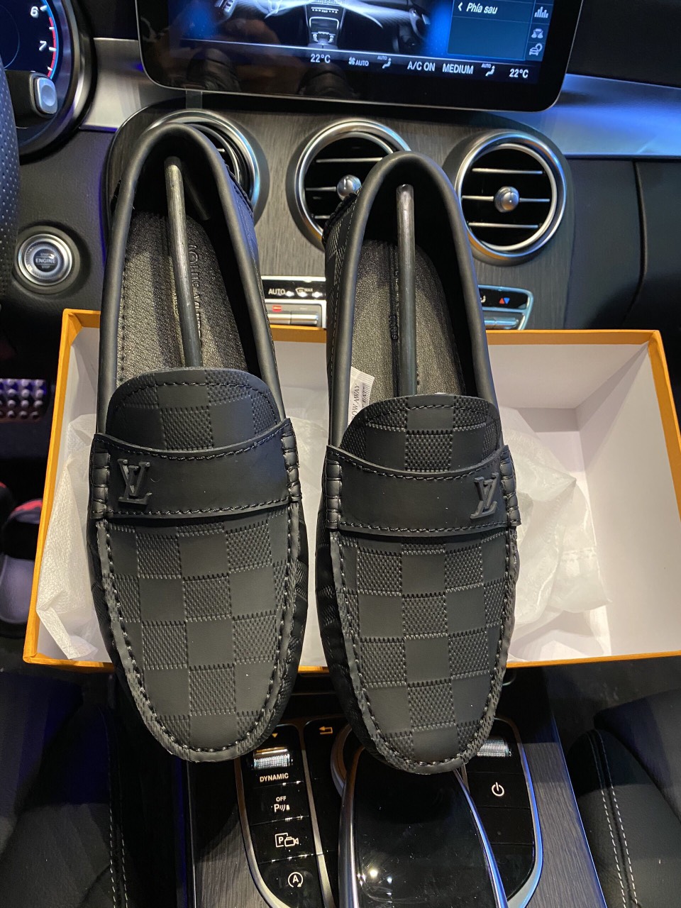 [Yêu thích❣️] Giày lười nam 𝕃𝕍 ô dập sɪêᴜ ᴄấᴘ fullbox