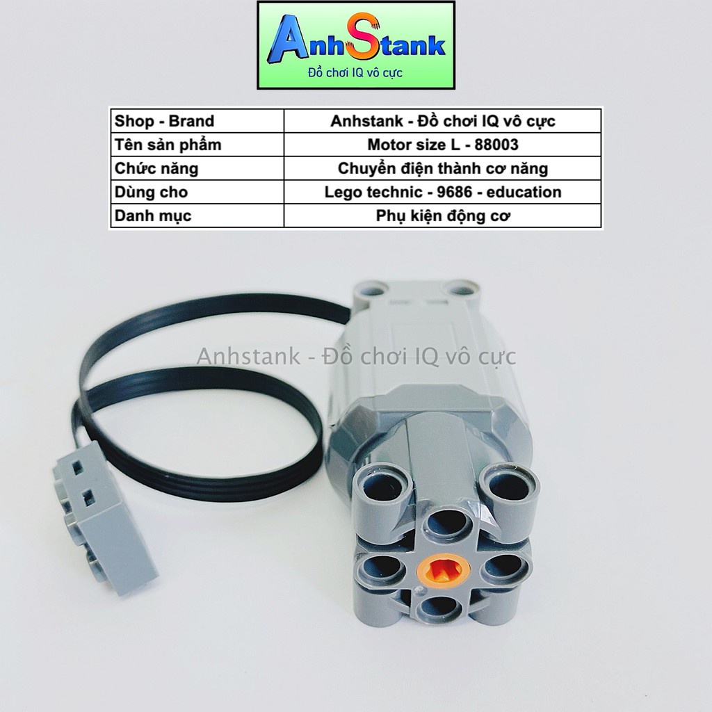 Motor đồ chơi Cỡ L 88003 Tương Thích 9686-Technic-Education