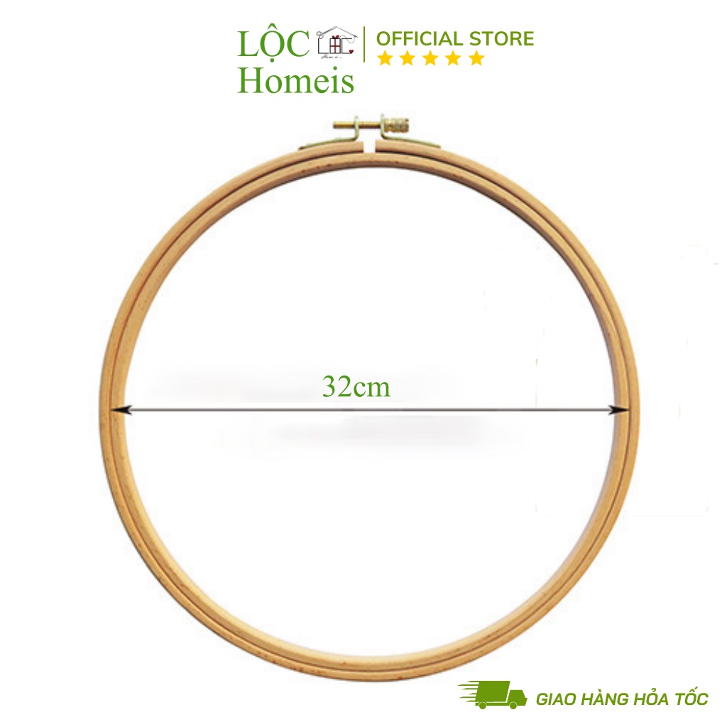 Khung Thêu Gỗ Sồi Cao Cấp Full Size - LỘC Homeis