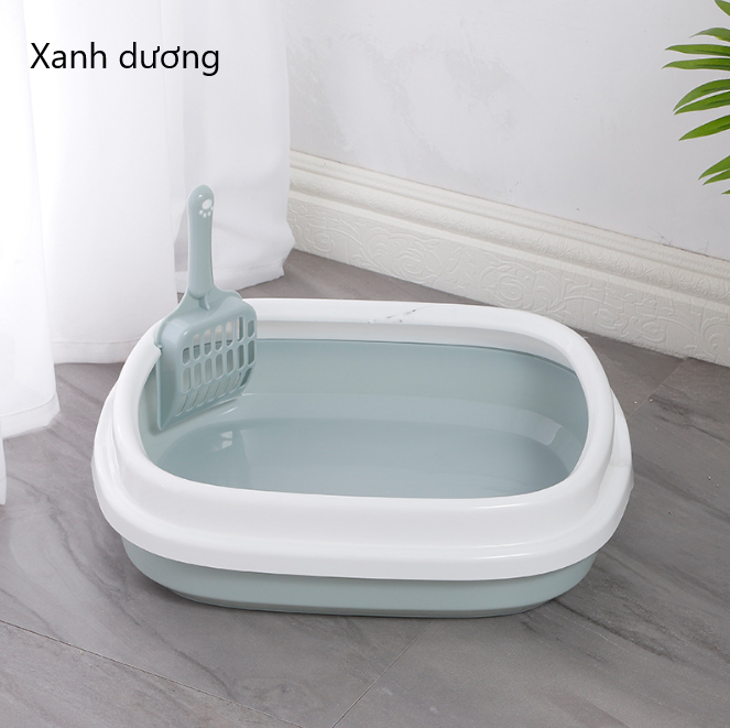 Khay vệ sinh cho chó mèo (kèm xẻng), thiết kế chắc chắn, sử dụng lâu dài, cam kết sản phẩm như hình