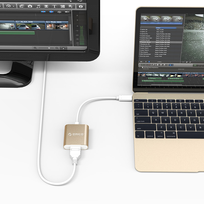 Đầu Chuyển Đổi Orico Type C Sang HDMI RCH-GD Vàng - Hàng Chính Hãng