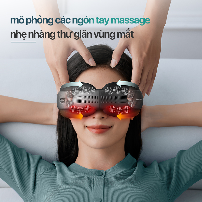 PHILIPS Máy Massage Mắt 2522+Máy Massage Cầm Tay Mini 7501