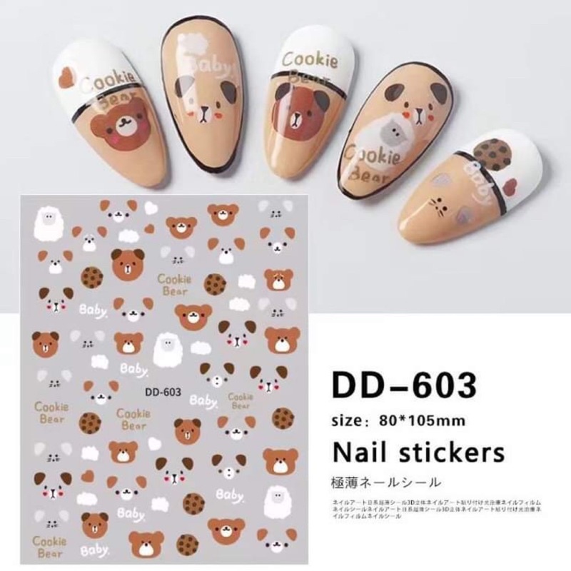 Sticker nail,hình dán móng hoạt hình