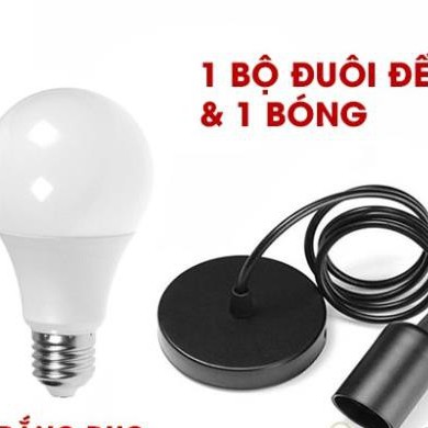 [HCM]Bộ đui đế thả 1 mét và bóng đèn LED