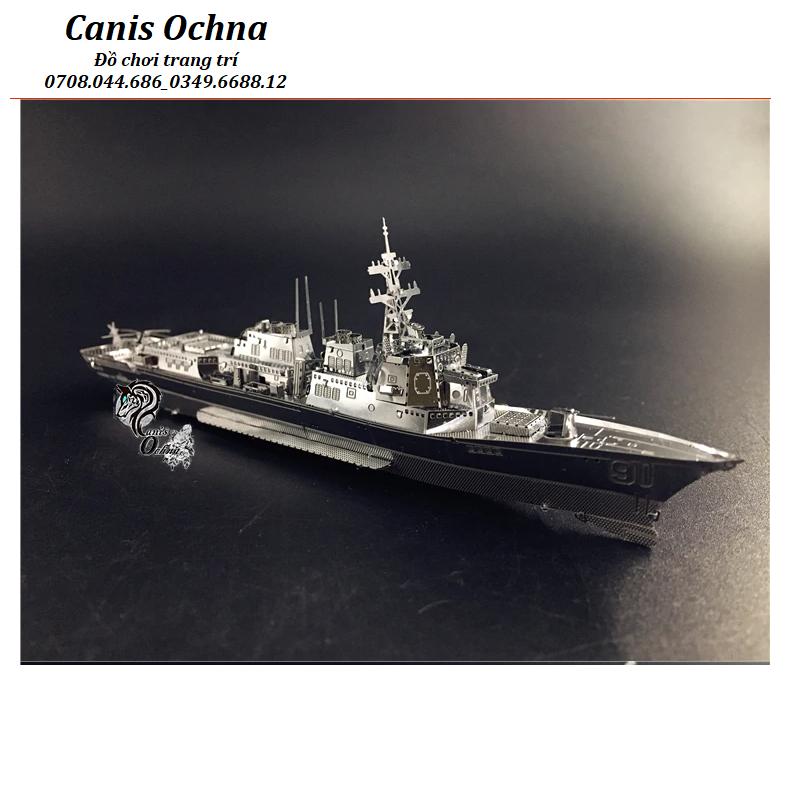 Mô hình lắp ráp 3D kim loại_Burke Class Destroyer
