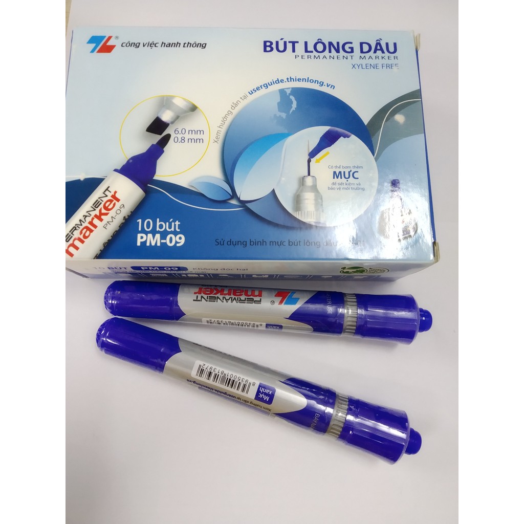 [CHÍNH HÃNG] Hộp 10 bút lông dầu Thiên Long PM09