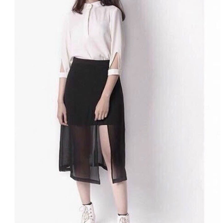 [HCM]Chân Váy Xẻ Tà Siêu Xinh - UT36