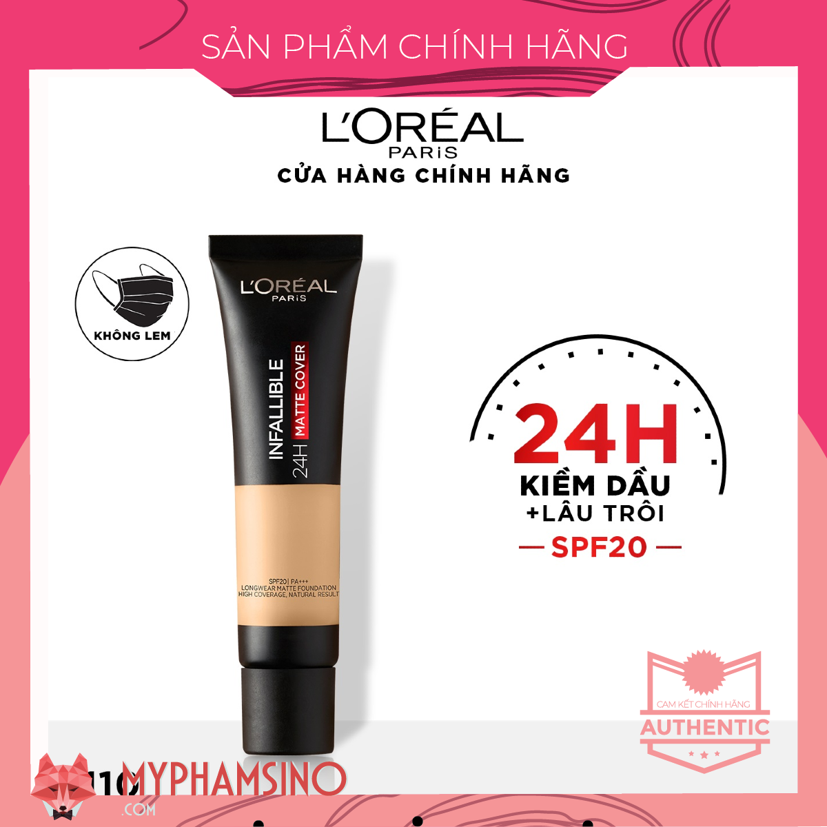 [CHÍNH HÃNG] Kem nền L’Oreal Infallible Pro Matte 30ml