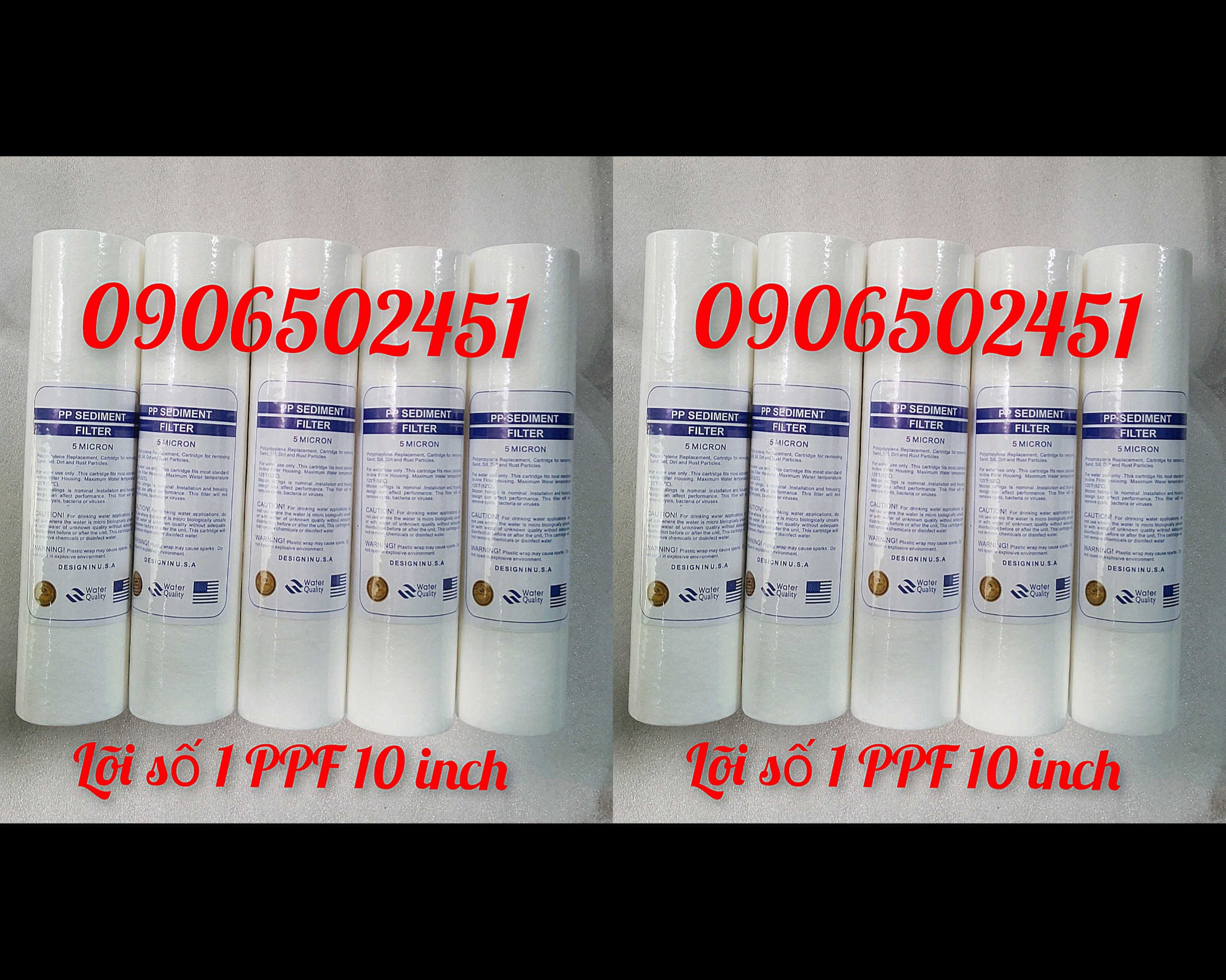 [HCM]COMBO Bộ 20 lõi  lọc nước số 1 PPF 10inch