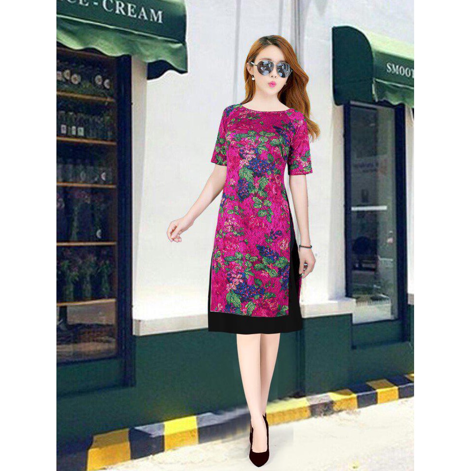 Giá xưởng - áo dài cách tân gấm thun