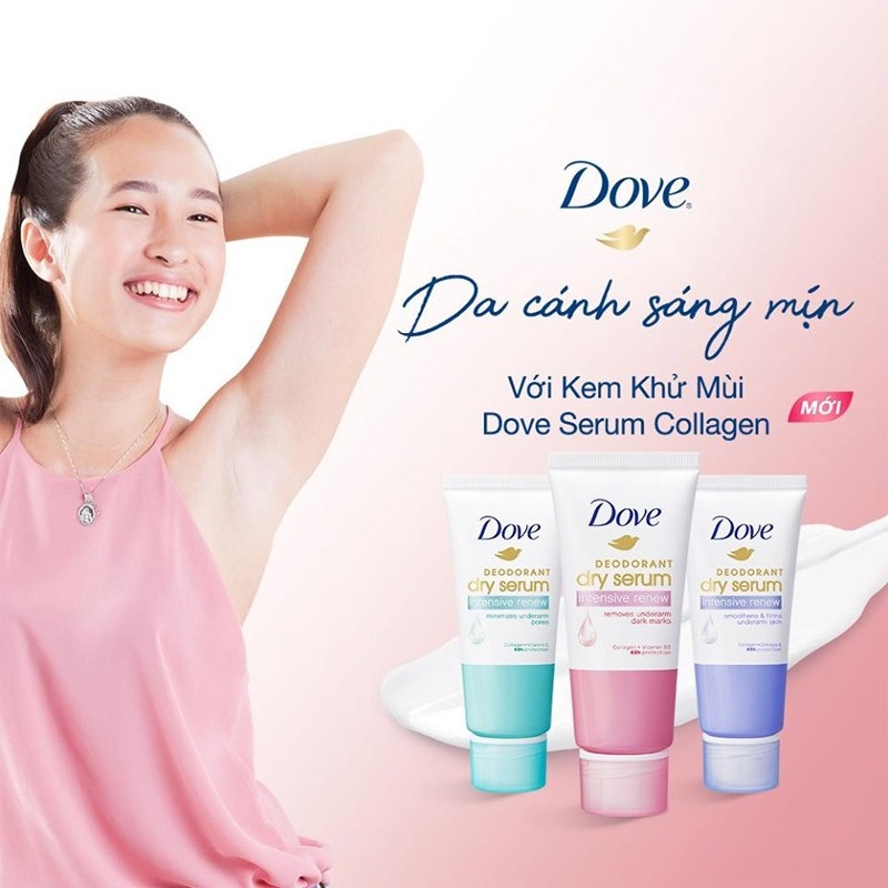 [Mã SKAMCLU9 giảm 10% đơn 100K] Kem Khử Mùi Dove Tinh Chất Serum Dưỡng Sáng 50ml