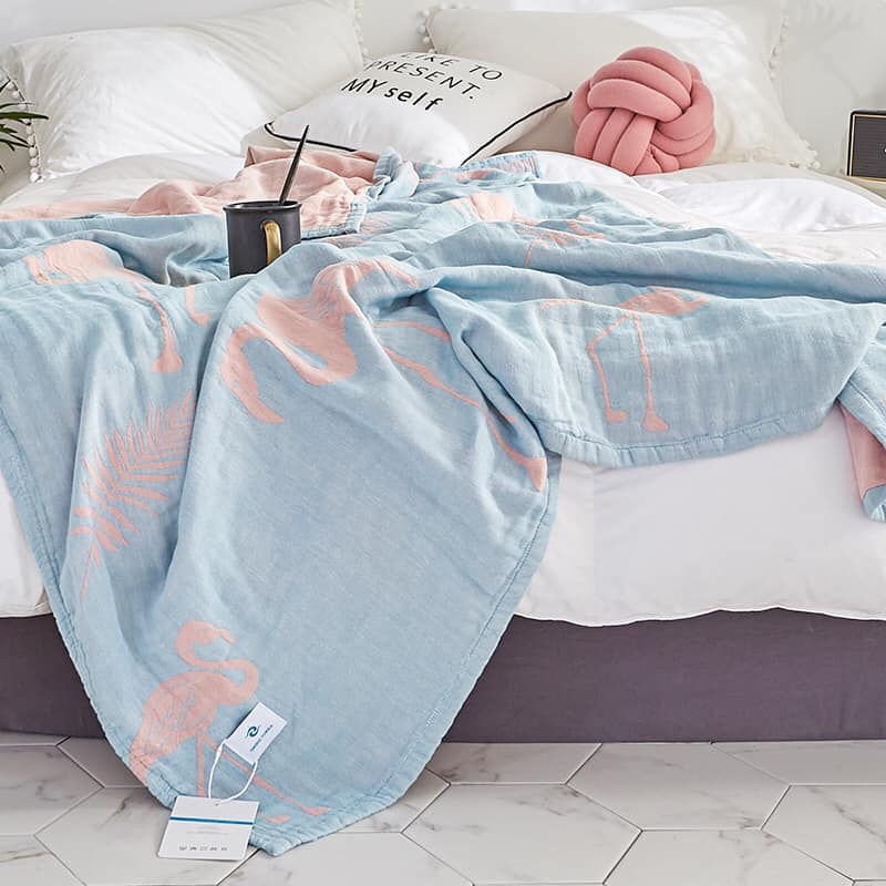 (Queen Bed) Mền organic cotton sợi tre Nhật Bản