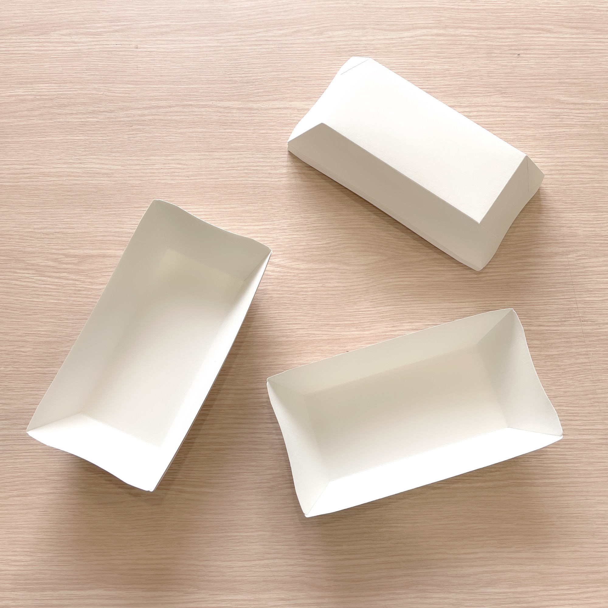 [Kv] Paper Food Trays - Pack of 50 Plain Paper Trays