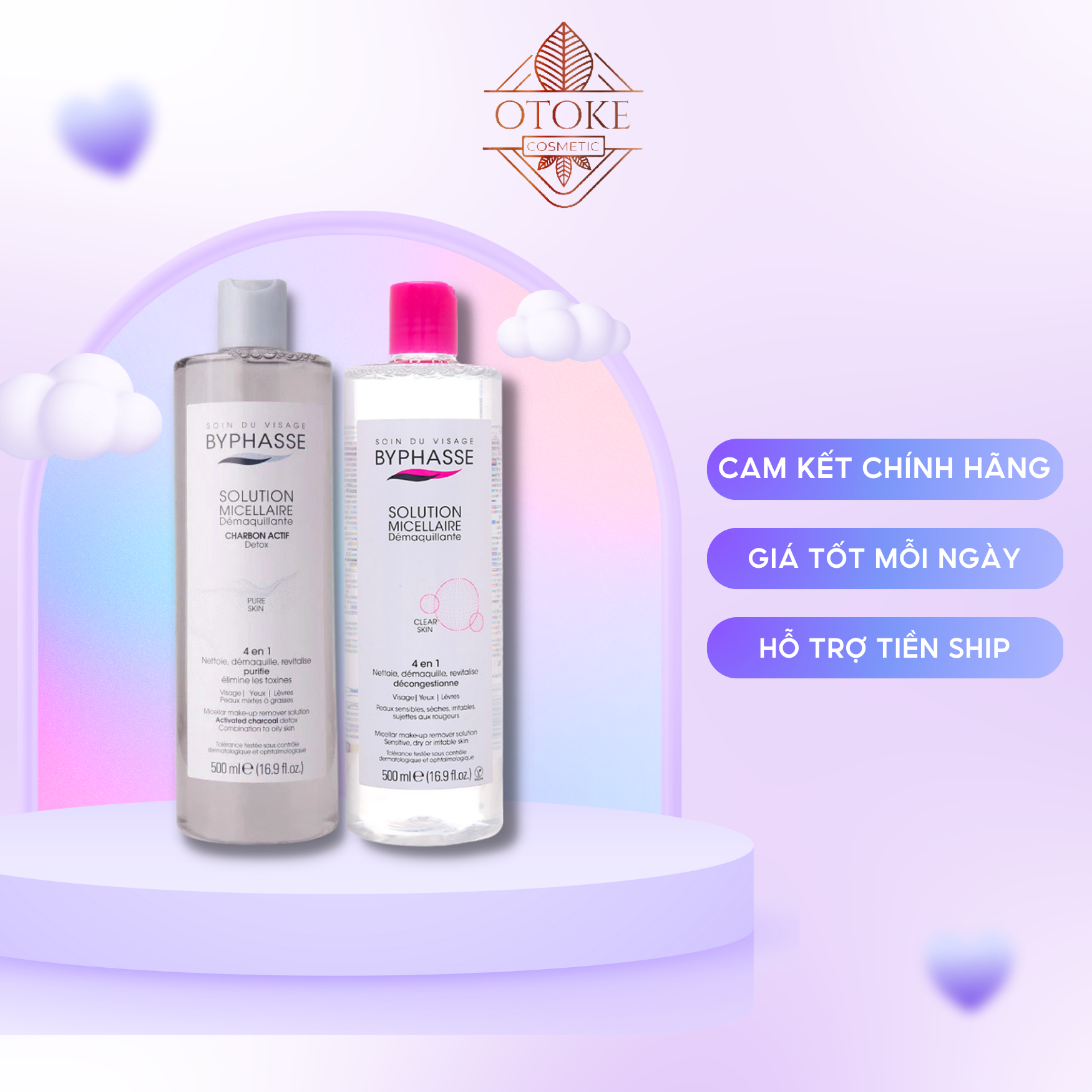 [Chính Hãng] Nước Tẩy Trang Byphasse 500ml