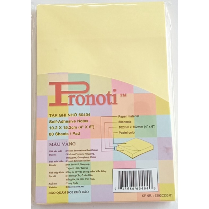 Giấy nhớ 4*6 Pronoti