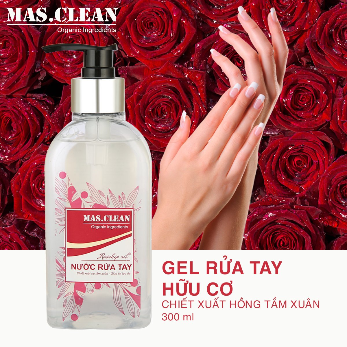 Nước rửa tay Mas.Clean - can 3.8L