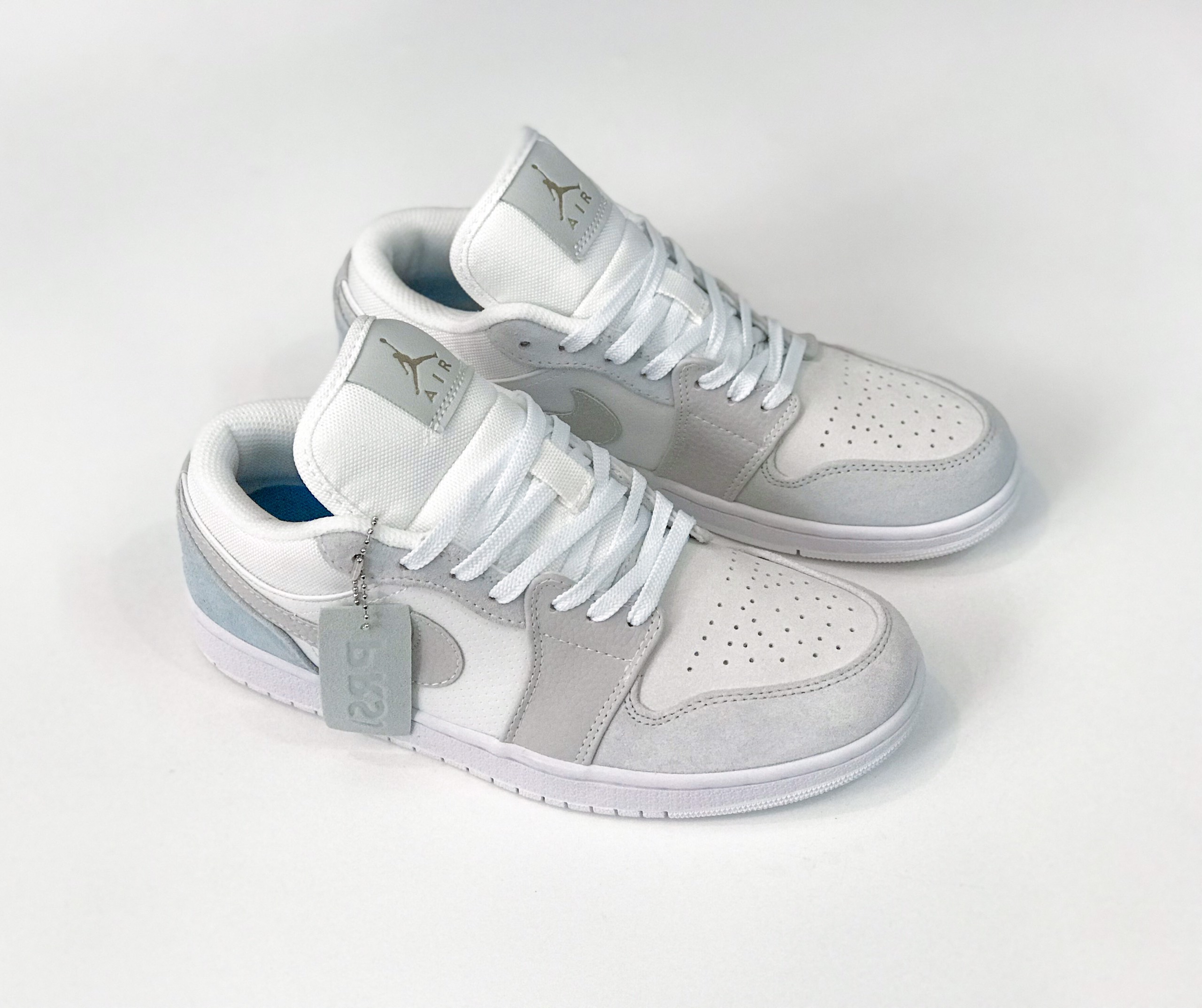 Giày JD1 Low Paris nam nữ mới cao cấp êm bền đẹp thể thao, hợp thời trang. (trắng xám)