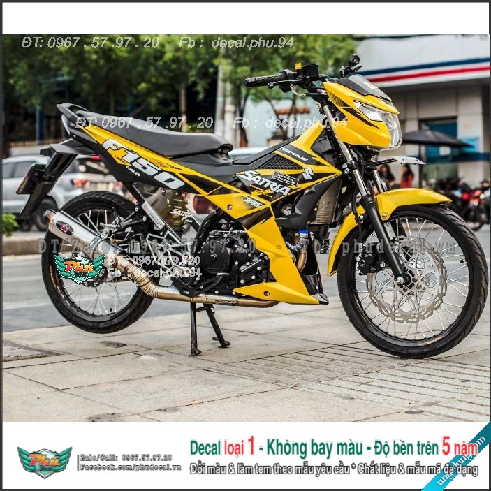 Tem rời Satria vàng đen Hàng loại 1.
