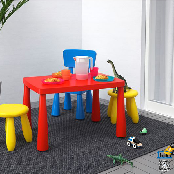 BÀN TRẺ EM MAMMUT IKEA - ĐỎ 77x55 cm