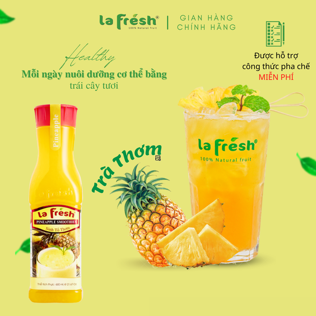 Sinh Tố Thơm Lafresh Đà Lạt Chai 650ml