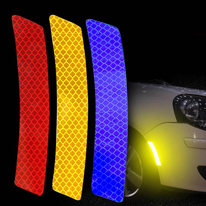 Decal phản quang kiểu lông mày dán xe (VÀNG)