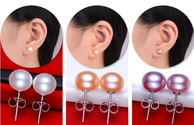 [HCM]Bông tai ngọc trai nuôi phú quốc chất lượng tốt 100% siêu đẹp 9 ly (màu trắng()