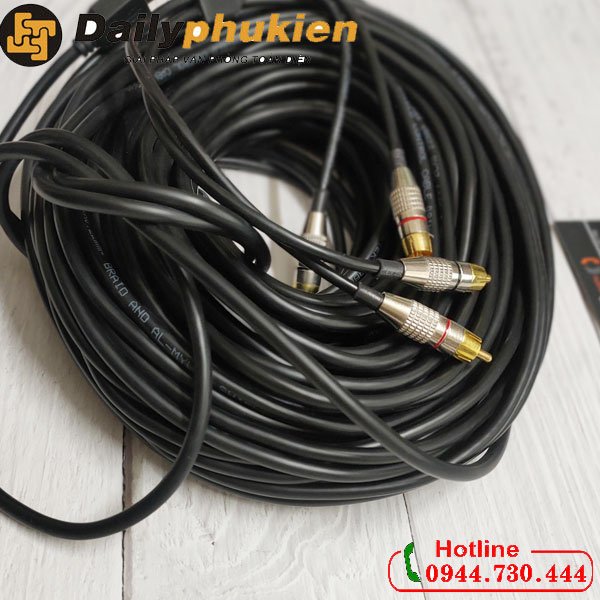 Dây AV 2 ra 2, dây 2 đầu hoa sen dài 30m dailyphukien