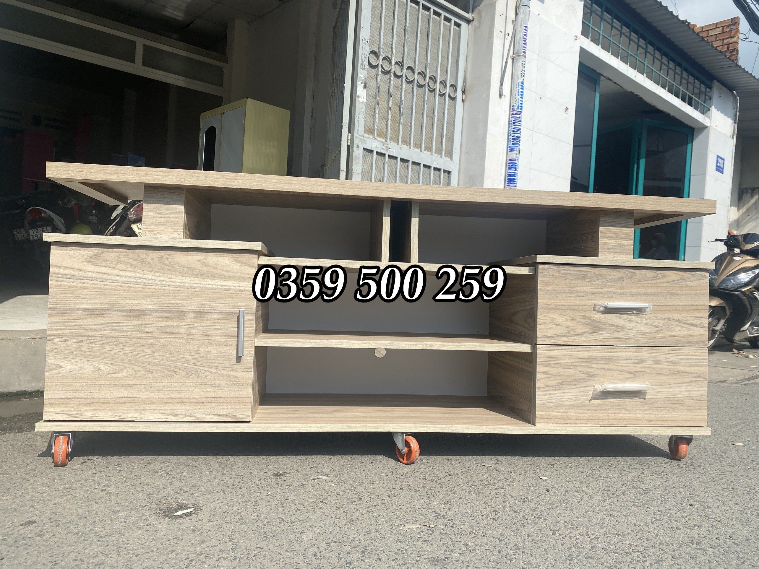 kệ tivi gỗ mdf phủ melamine chồng trầy