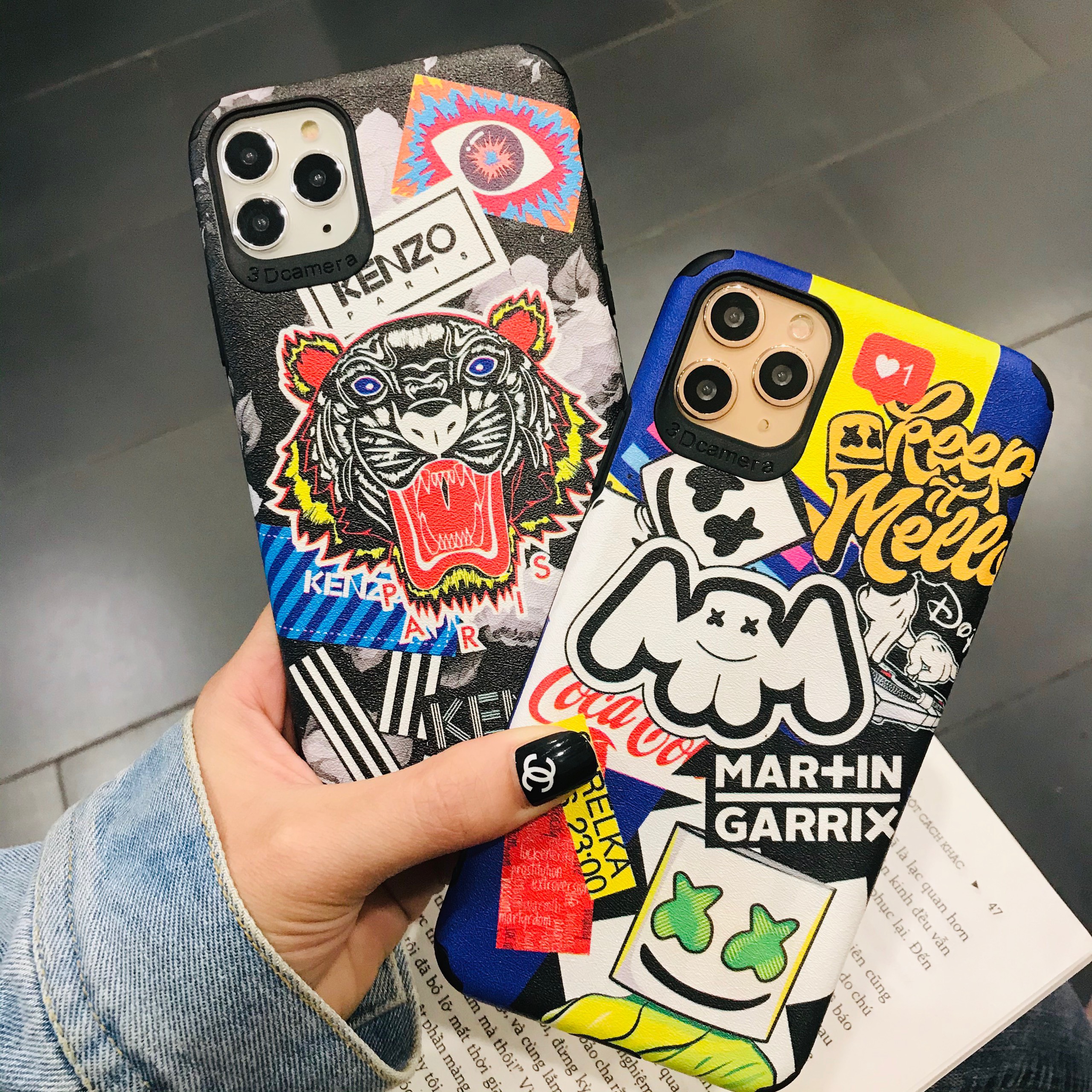 Ốp Lưng Da IMD KenZo x Mashmellow