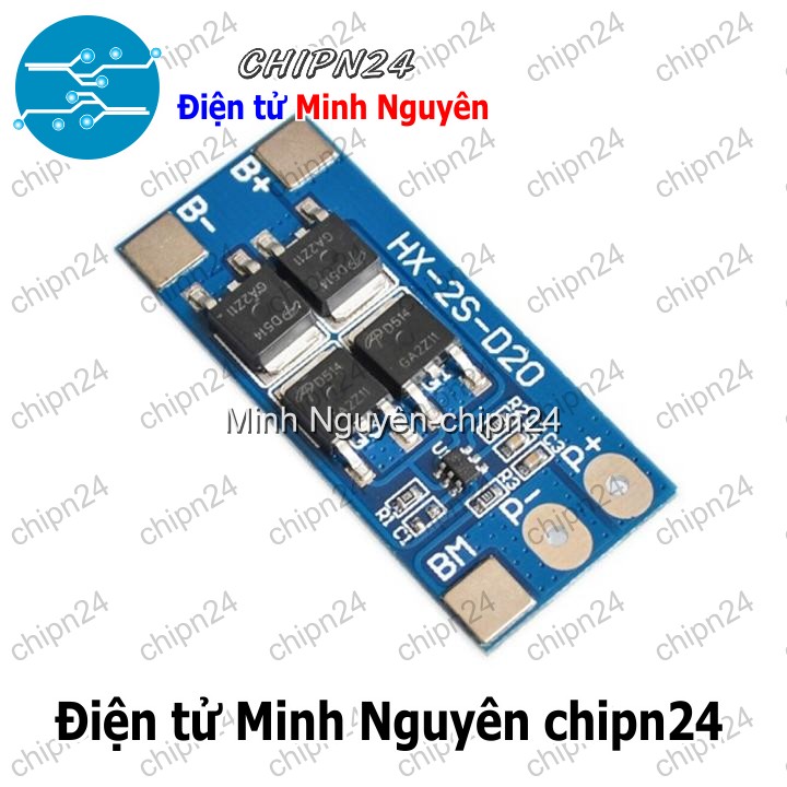 [1 cái] (F21.7) Mạch sạc bảo vệ pin 18650 2 cell 20A - HH003032