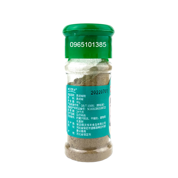 Lọ bột tiêu đen 40g