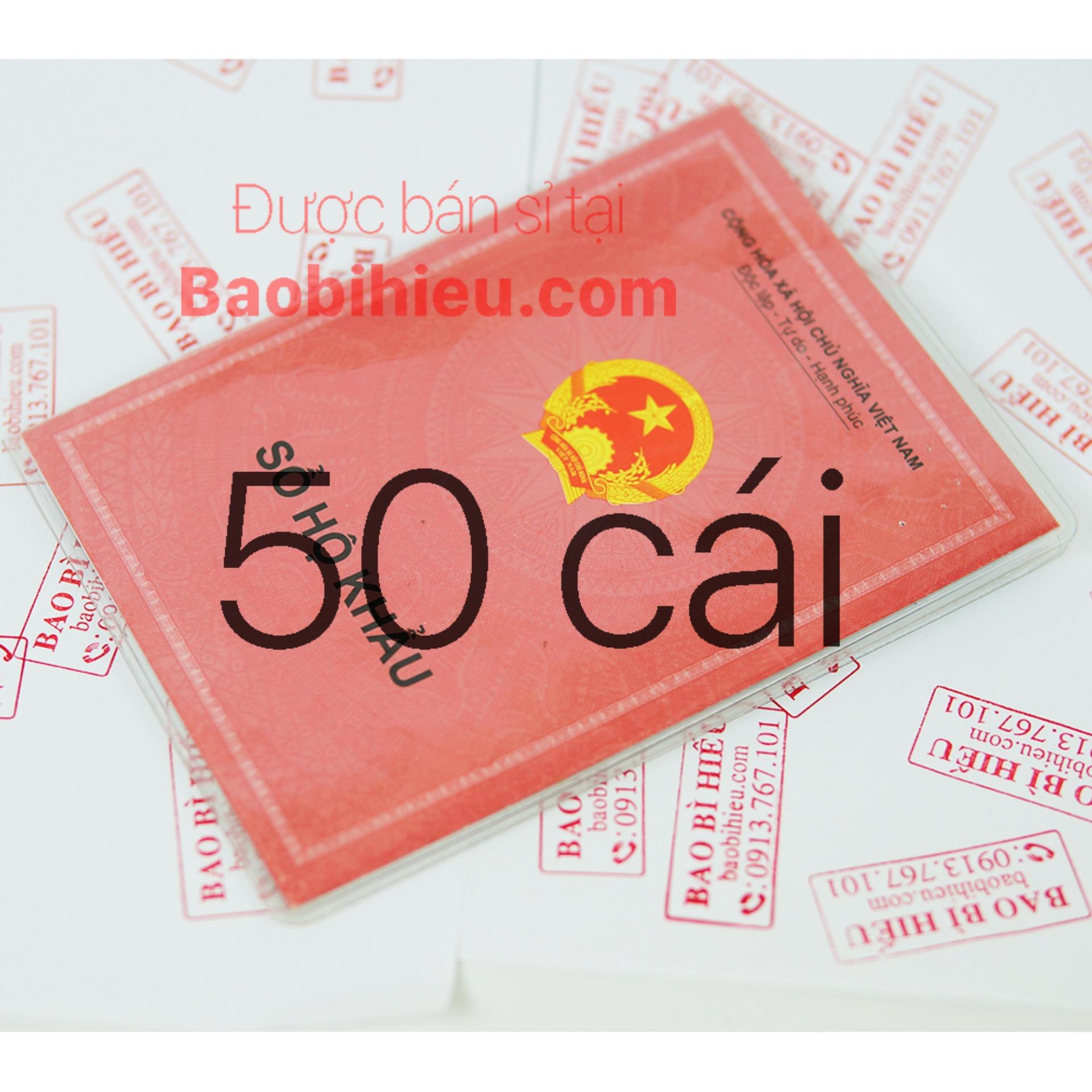COMBO 50 cái Vỏ nhựa bao sổ hộ khẩu dẻo trong chống ướt, chống nhăn, chống rách 50B155