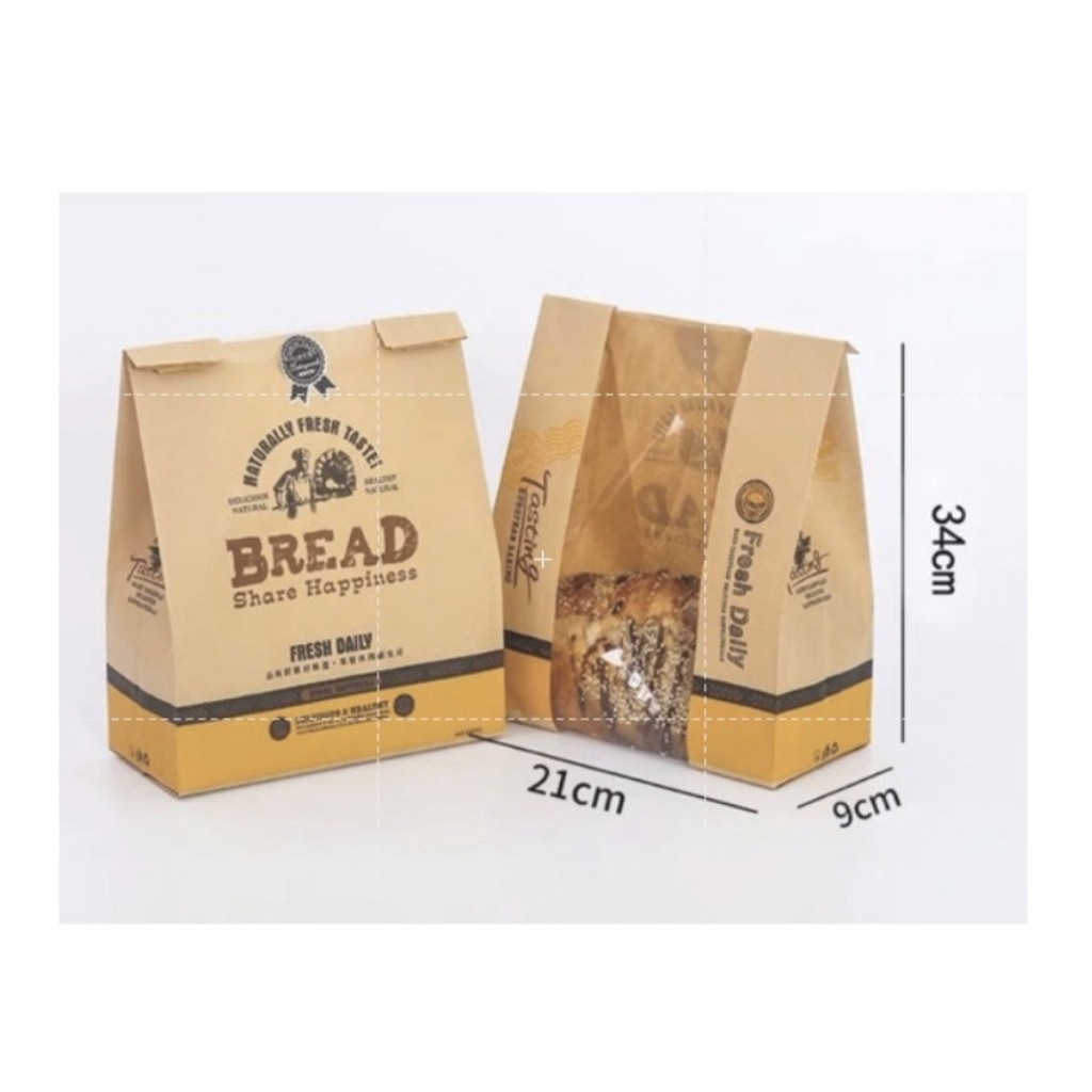 Túi Đựng Bánh Mỳ Hoa Cúc, Đựng Banh Quy, Bánh Gối Dọc, Ngang ( Set 100c)