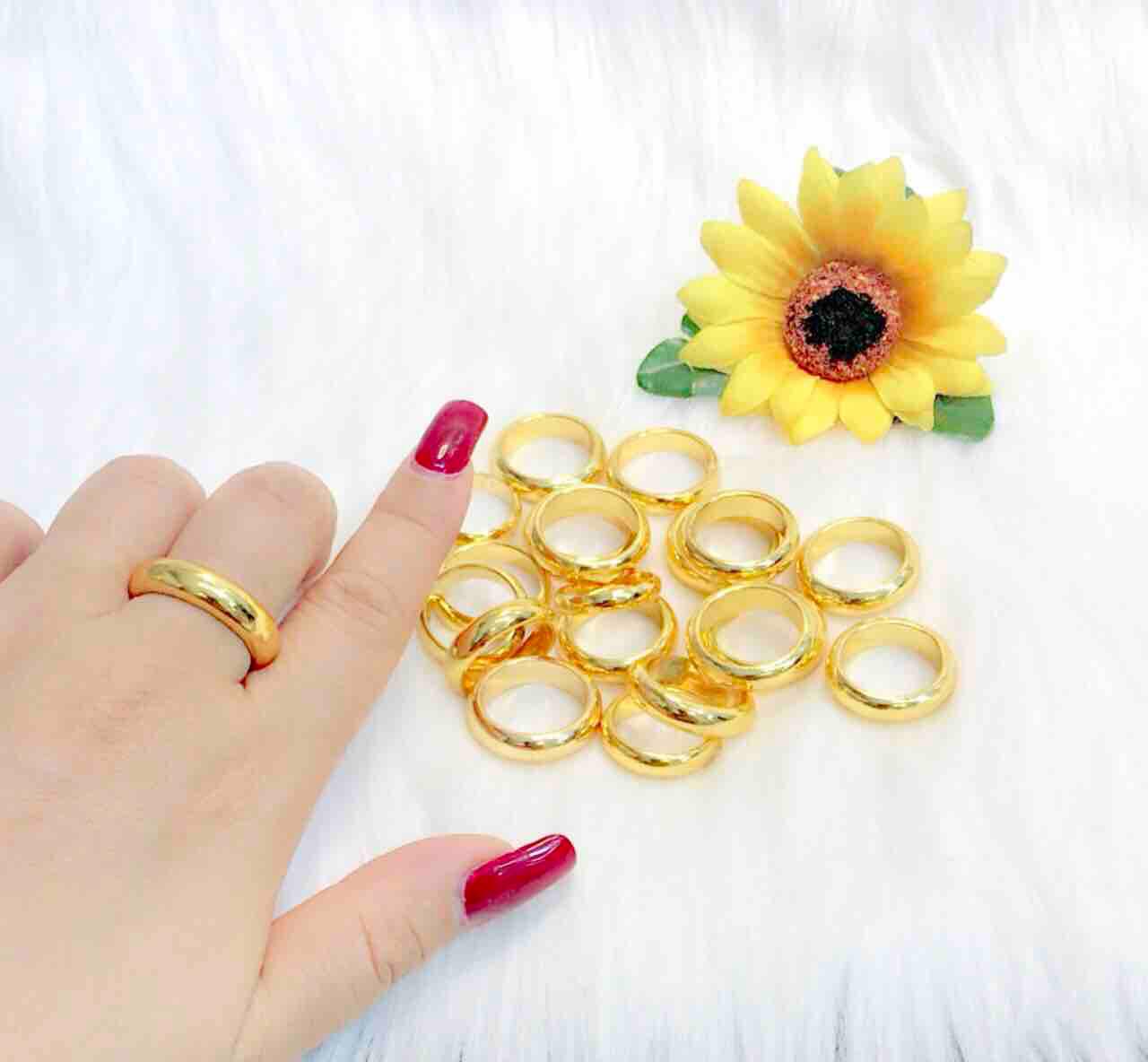 Nhẫn Trơn, Nhẫn Cưới 02 Chỉ In 9999 -  Mang đi chơi, đi tiệc rất đẹp -  Tubi Cony - trang sức nữ, nhẫn nữ đẹp