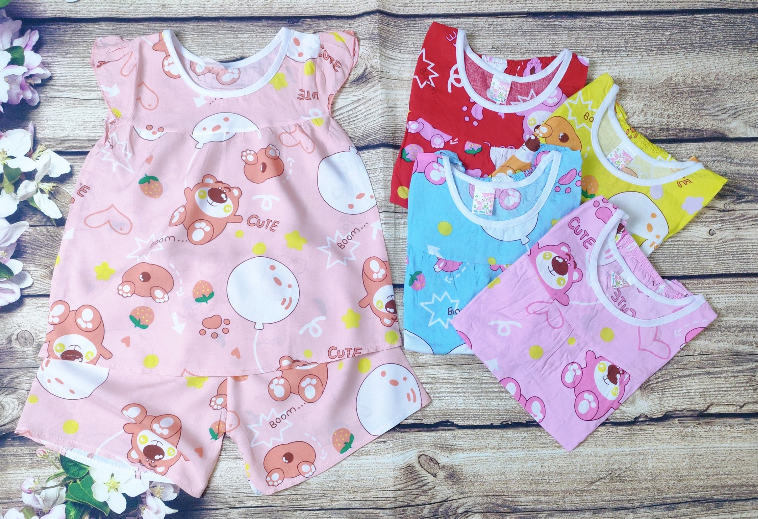 Đồ bộ tole cho bé gái từ 14-18kg (giao màu ngẫu nhiên)