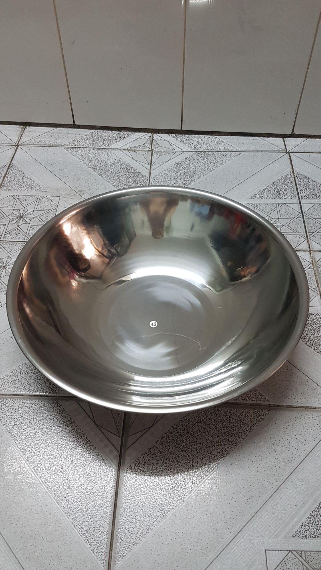 [HCM]Bộ thau rổ inox 6 cái ( 5 thau 32,34,36,40 và 45cm và 1 rổ 34cm)
