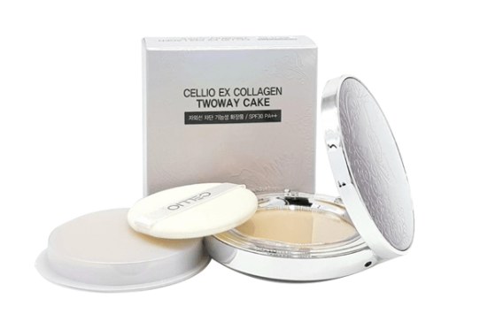 [Chính hãng] Phấn phủ siêu mịn chống nắng Cellio Ex Collagen Twoway Cake (Kèm thêm 1 lõi)