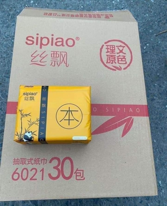 Mua Thùng 30 Gói giấy ăn Gấu Trúc Sipiao siêu dai ( Nội đia Trung )