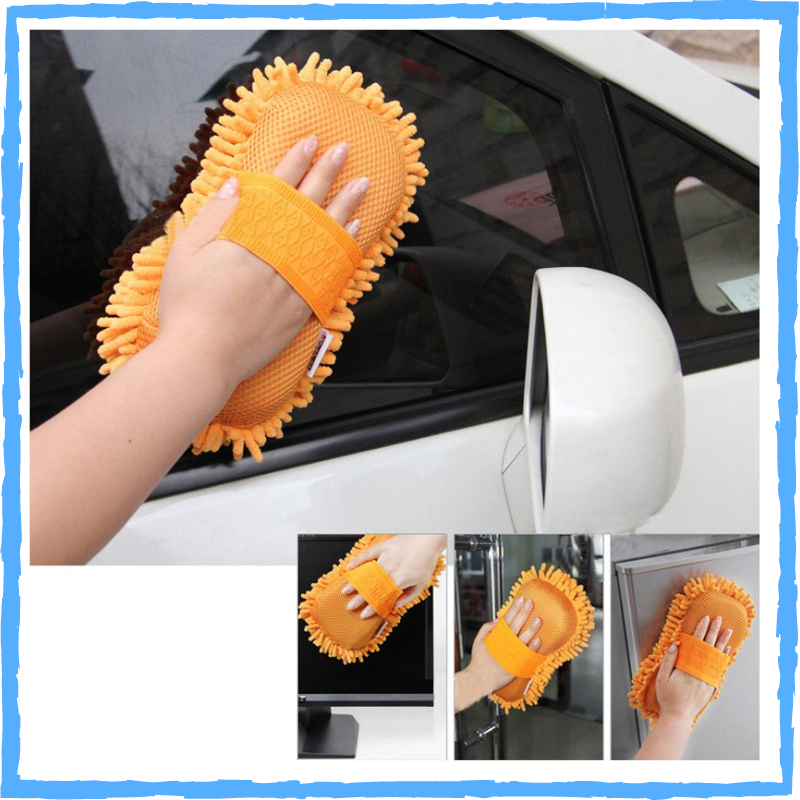 Miếng san hô rửa xe Microfiber siêu mịn tiện dụng (màu sắc ngẫu nhiên)