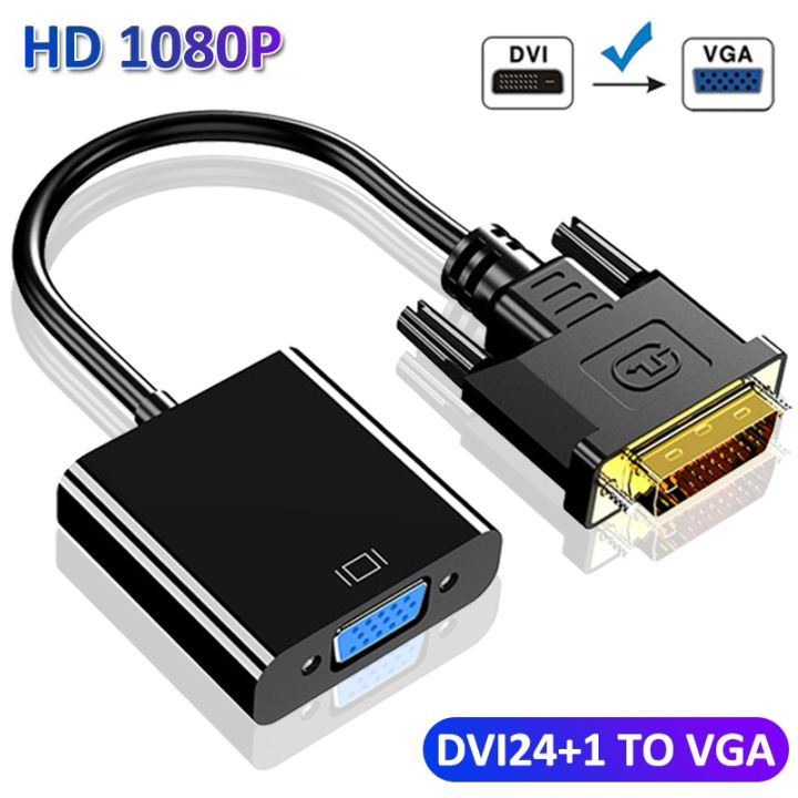 Cáp chuyển đổi dvi sang vga - dvi to vga cáp chuyển đổi dvi-d 24+1 sang màn hình lcd máy chiếu có vga - dvi-d 241