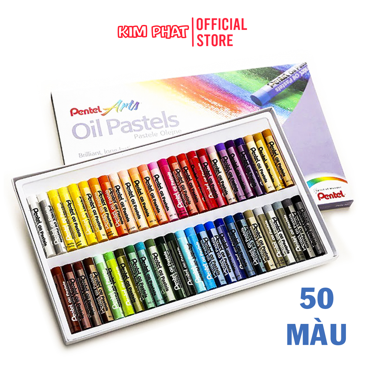 Bút sáp dầu pentel 12/16/25/36/50 màu chính hãng