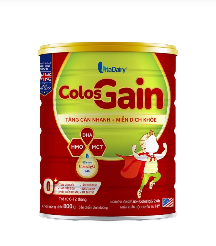Sữa Colos Gain 0+ 800G (trẻ từ 0-12 tháng)