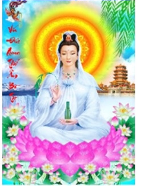 [HCM]Tranh đính đá Phật Quan Âm -DD9312