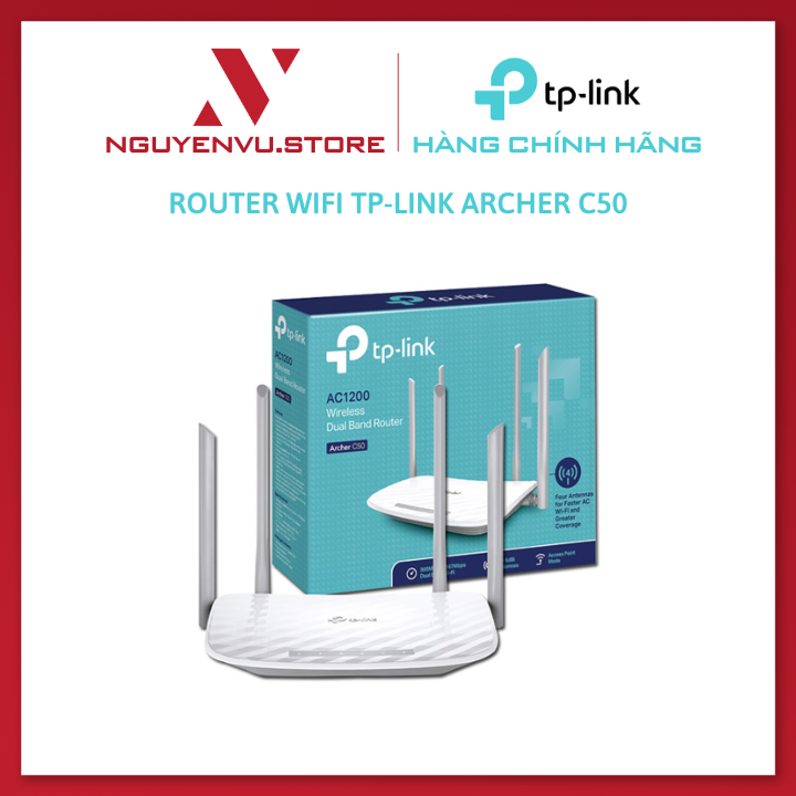 Router Wifi TP-Link Archer C50 - Hàng Chính Hãng