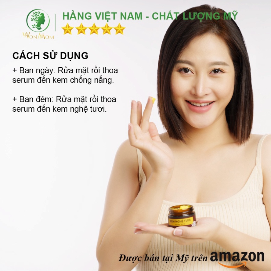 Combo trắng da, hết mụn và m toàn diện Wonmom ( 1 Sữa rửa mặt + 1 Kem nghệ tươi + 1 Serum mụn)