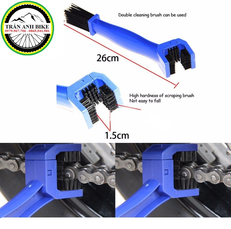 Bàn chải chùi sên xích xe đạp, xe máy - Cọ vệ sinh sên xích